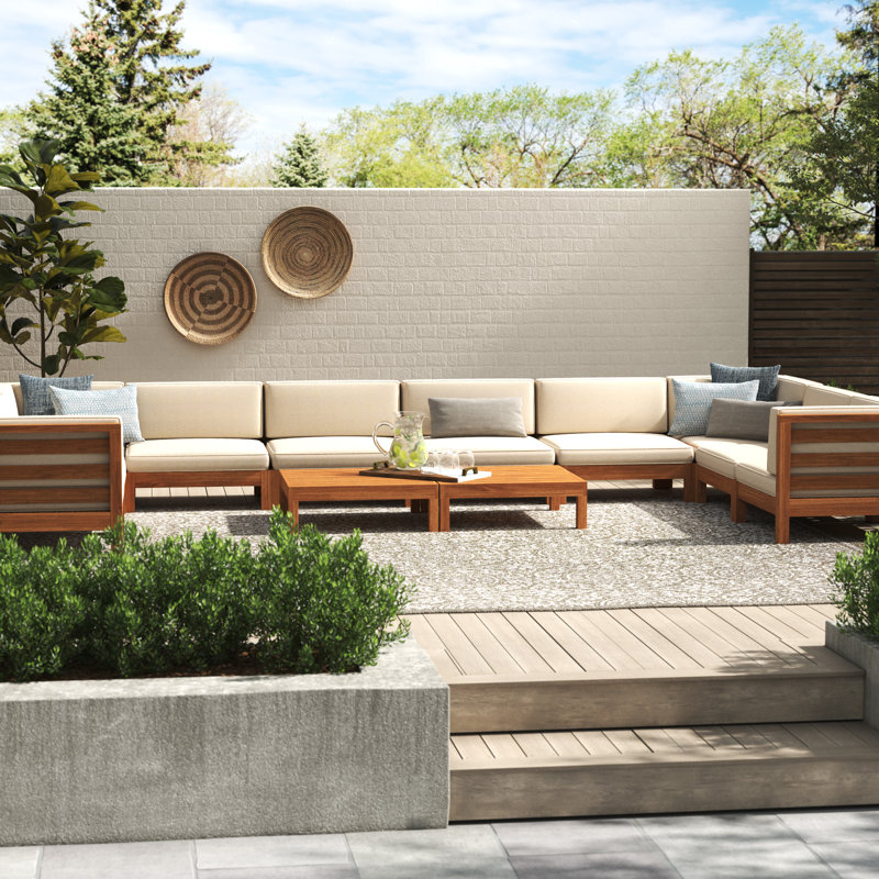 Sienna Outdoor 12 Piece Sectional Seating Group with Cushions & Reviews